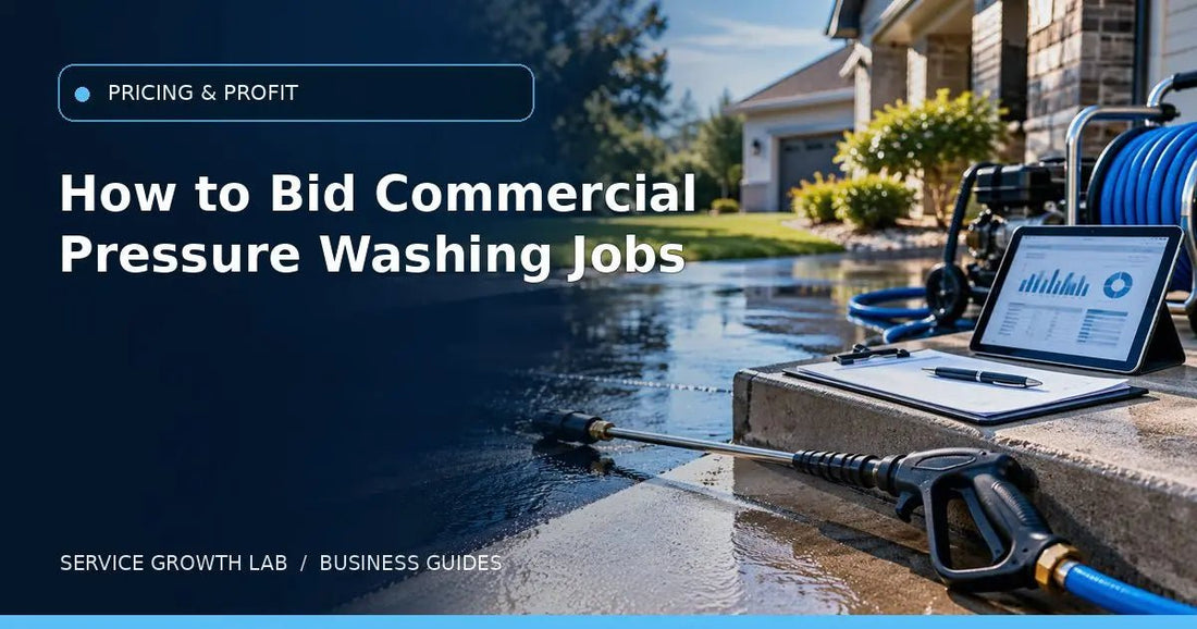 How to Bid Commercial Pressure Washing Jobs Without Guessing — Service Growth Lab business guide