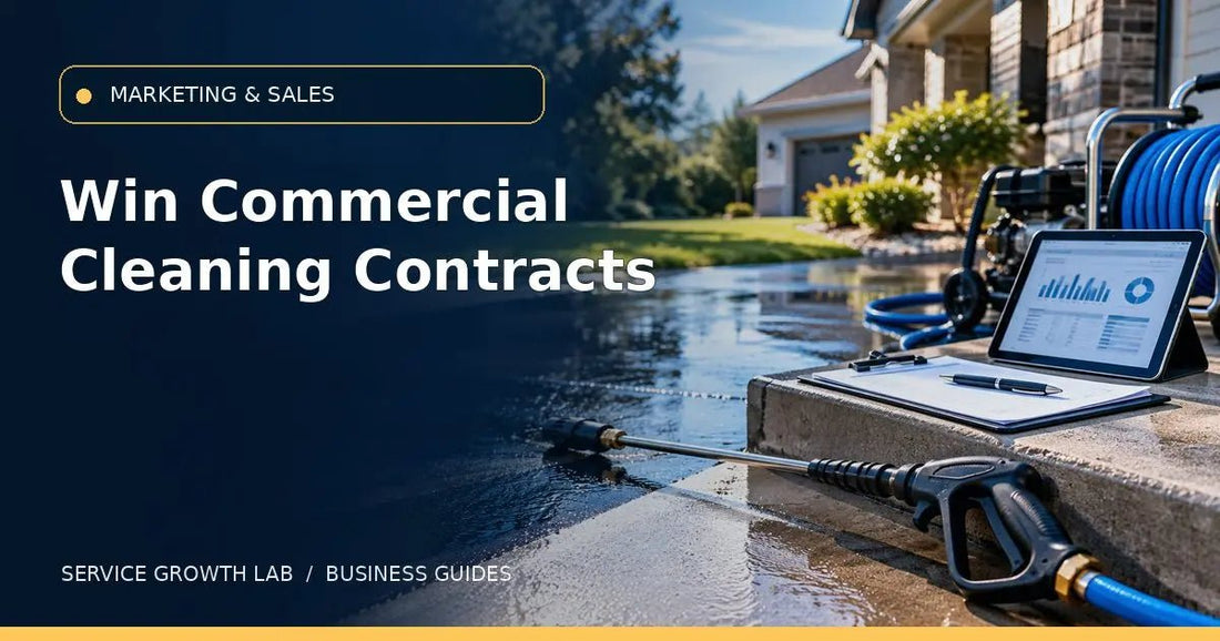 How to Win Recurring Commercial Pressure Washing Contracts — Service Growth Lab business guide