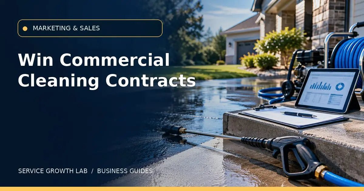 How to Win Recurring Commercial Pressure Washing Contracts — Service Growth Lab business guide