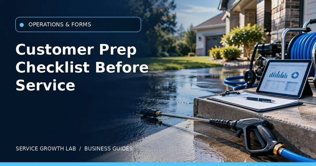 Pressure Washing Customer Prep Checklist: What to Send Before a Job — Service Growth Lab business guide