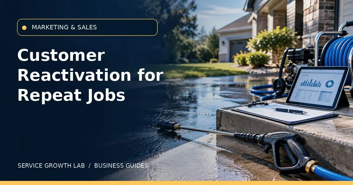 Pressure Washing Customer Reactivation: Get More Jobs From Past Customers — Service Growth Lab business guide