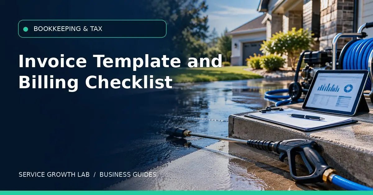 Pressure Washing Invoice Template: Free Example and Billing Checklist — Service Growth Lab business guide