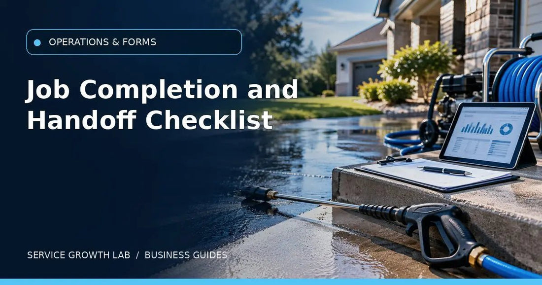 Pressure Washing Job Completion Checklist: Final Review and Customer Handoff — Service Growth Lab business guide
