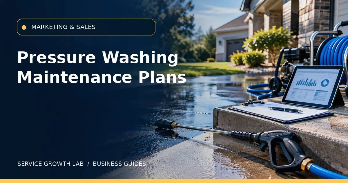 Pressure Washing Maintenance Plans: Build Recurring Revenue Without Guessing — Service Growth Lab business guide