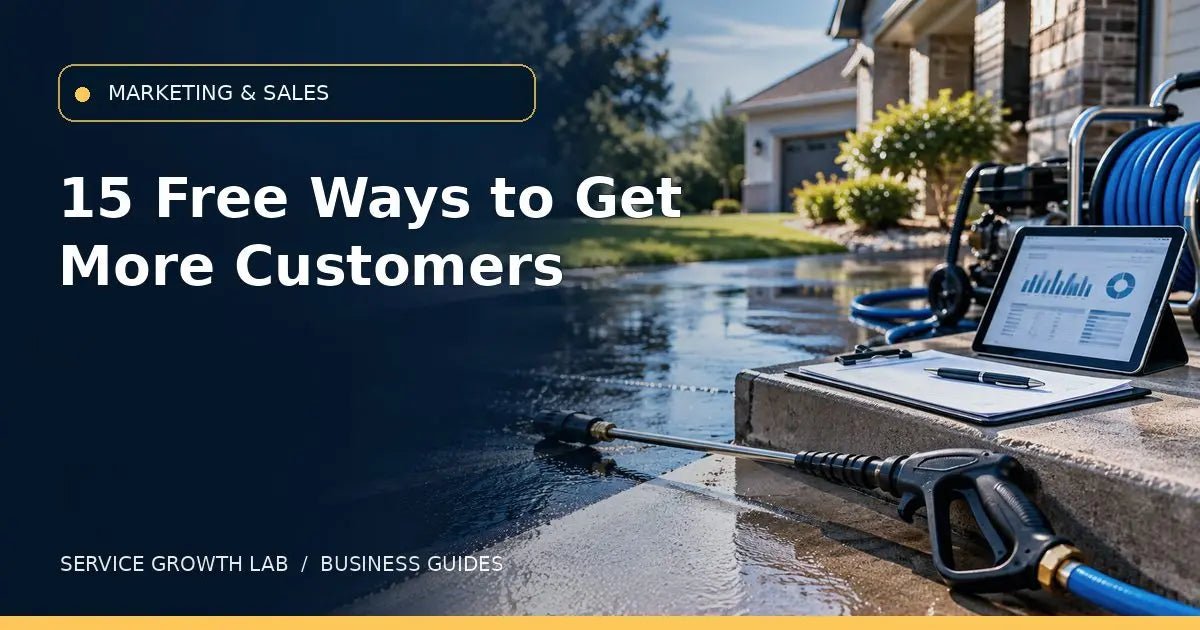 Pressure Washing Marketing Ideas: 15 Free Ways to Get More Customers — Service Growth Lab business guide