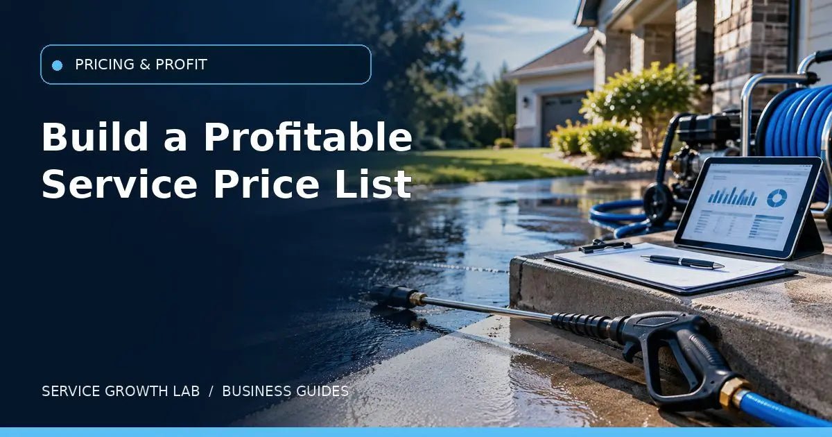 Pressure Washing Price List Template: Build a Profitable Service Menu — Service Growth Lab business guide