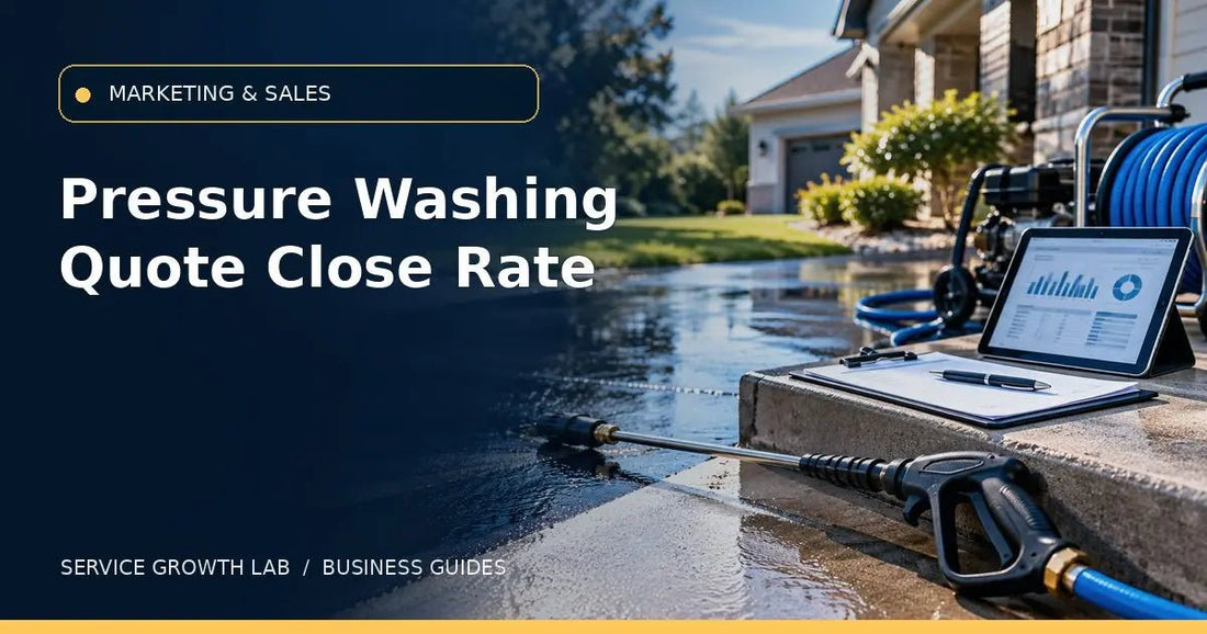 Pressure Washing Quote Close Rate: What to Track Before Lowering Your Prices — Service Growth Lab business guide