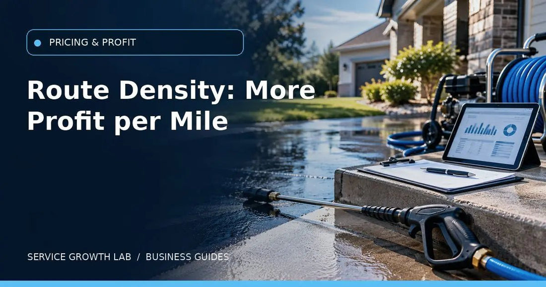 Pressure Washing Route Density: When Nearby Jobs Are Worth More — Service Growth Lab business guide