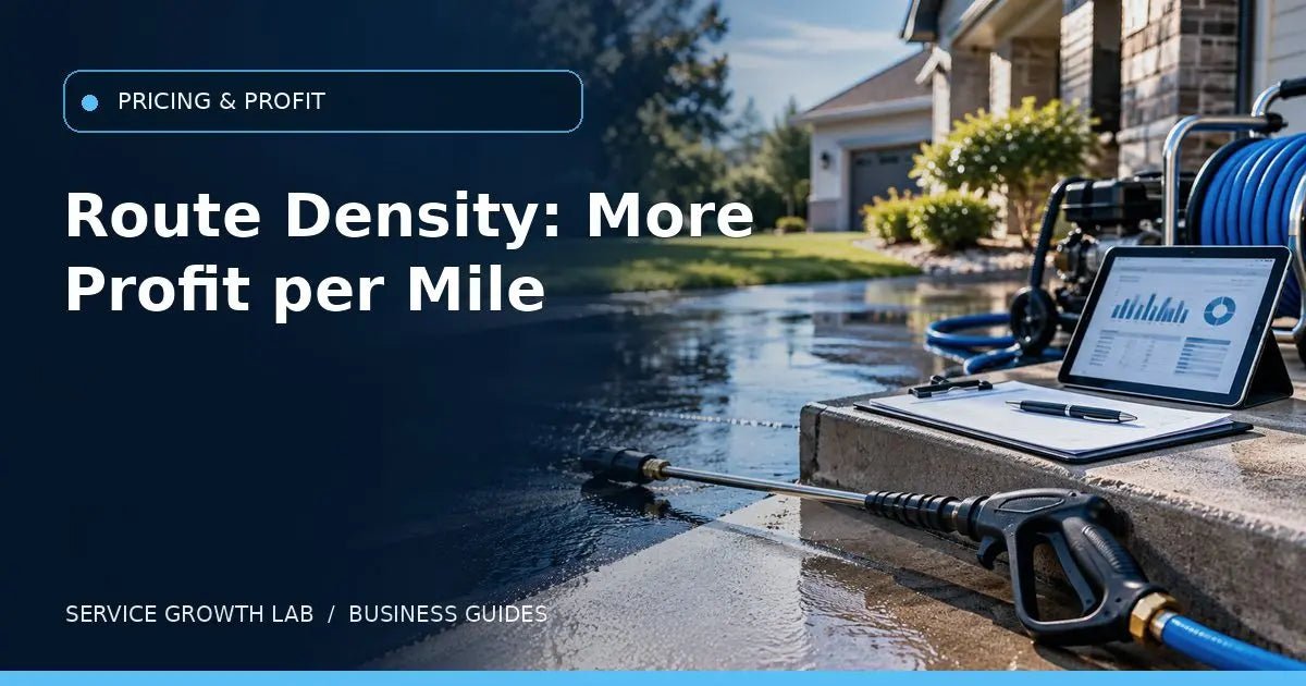 Pressure Washing Route Density: When Nearby Jobs Are Worth More — Service Growth Lab business guide