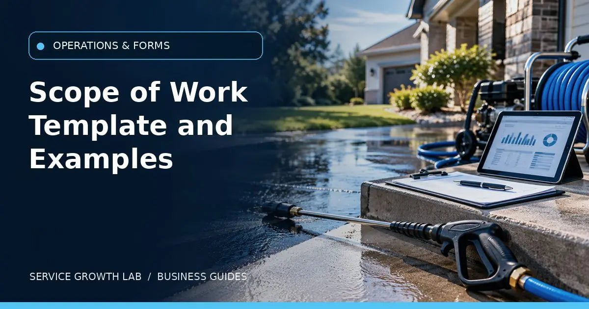Pressure Washing Scope of Work Template: Free Example + What to Include — Service Growth Lab business guide