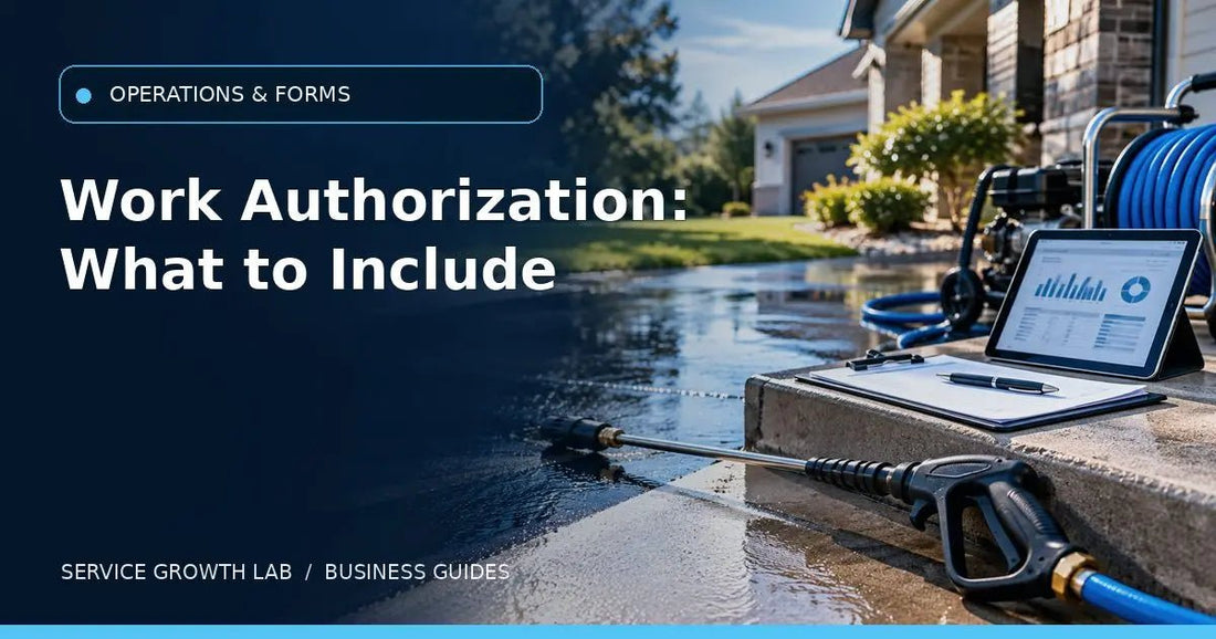 Pressure Washing Work Authorization Form: What Customers Should Review — Service Growth Lab business guide