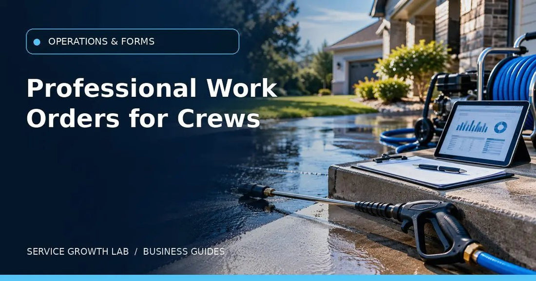 Pressure Washing Work Order Template for Owners and Crews — Service Growth Lab business guide