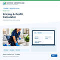 Cleaning Pricing & Profit Calculator by Service Growth Lab: blue-and-white industry cover with matching tool illustration