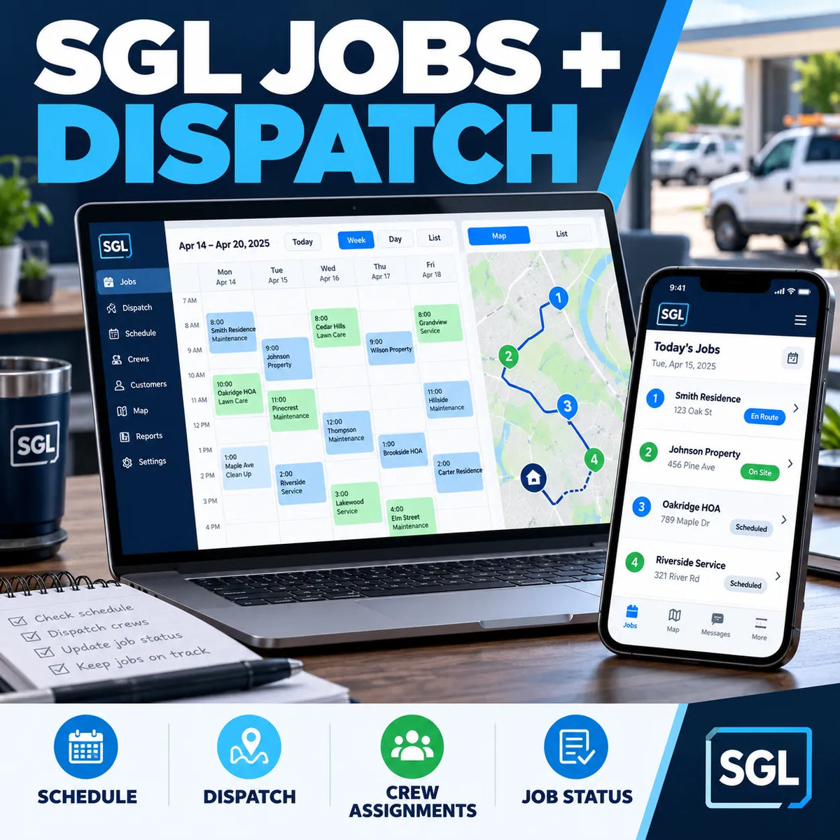 SGL Jobs scheduling and dispatch on desktop and mobile