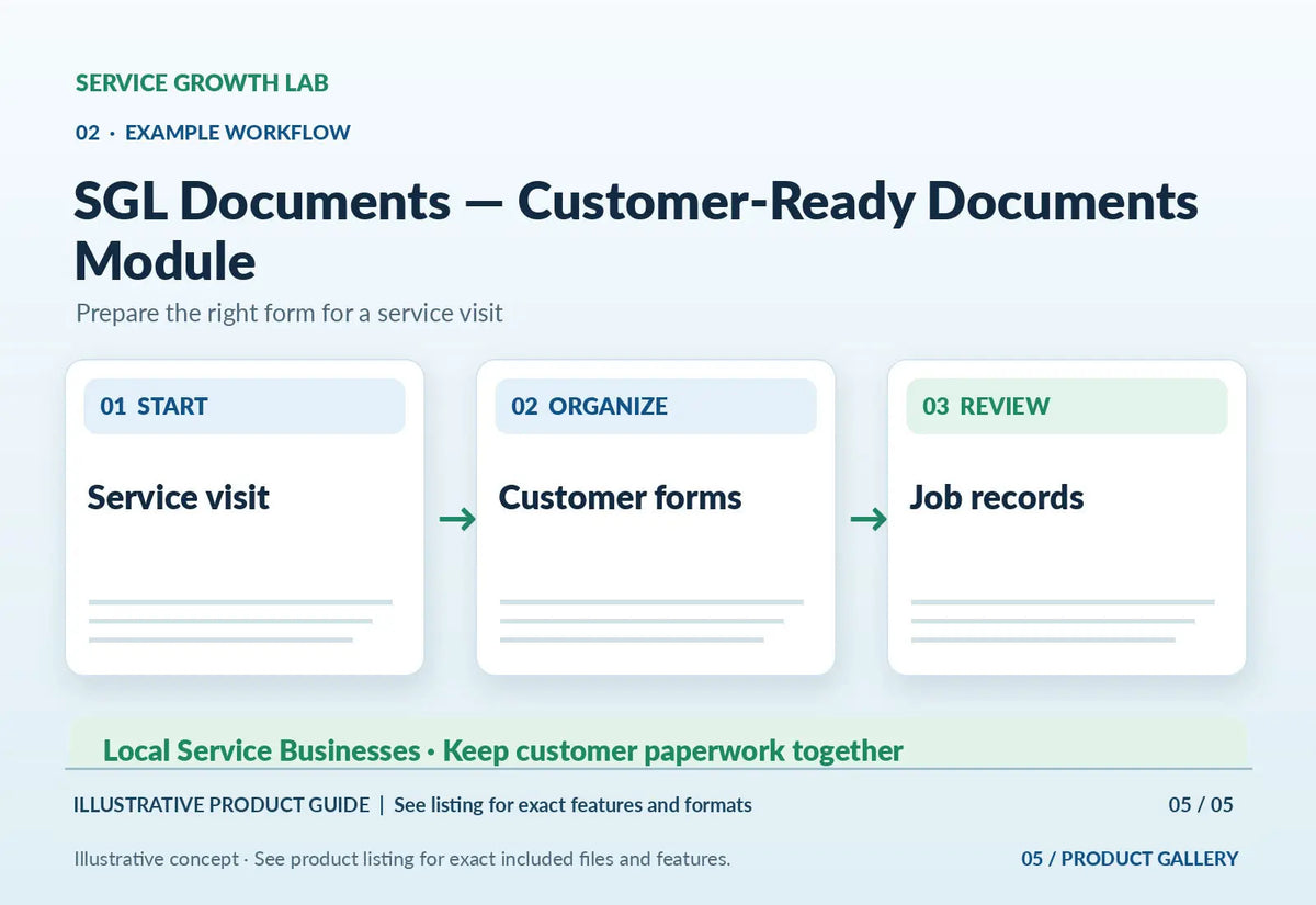SGL Documents — Customer-Ready Documents Module — original illustrative product marketing visual 4 and relevant service workflow