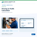 Electrical Pricing & Profit Calculator by Service Growth Lab: blue-and-white industry cover with matching tool illustration