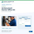 Electrical 10-Document Starter Office Kit by Service Growth Lab: blue-and-white industry cover with matching tool illustration