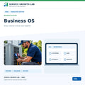 HVAC Business OS by Service Growth Lab: blue-and-white industry cover with matching tool illustration