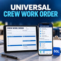 Crew Work Order shown on desktop and mobile