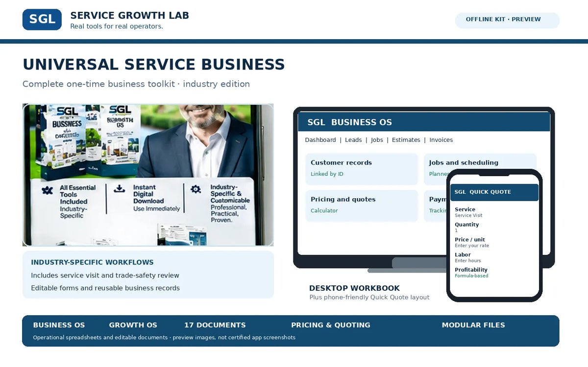 SGL Universal Complete Toolkit — desktop and mobile workbook preview