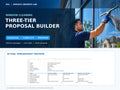 Editable window cleaning three tier proposal builder